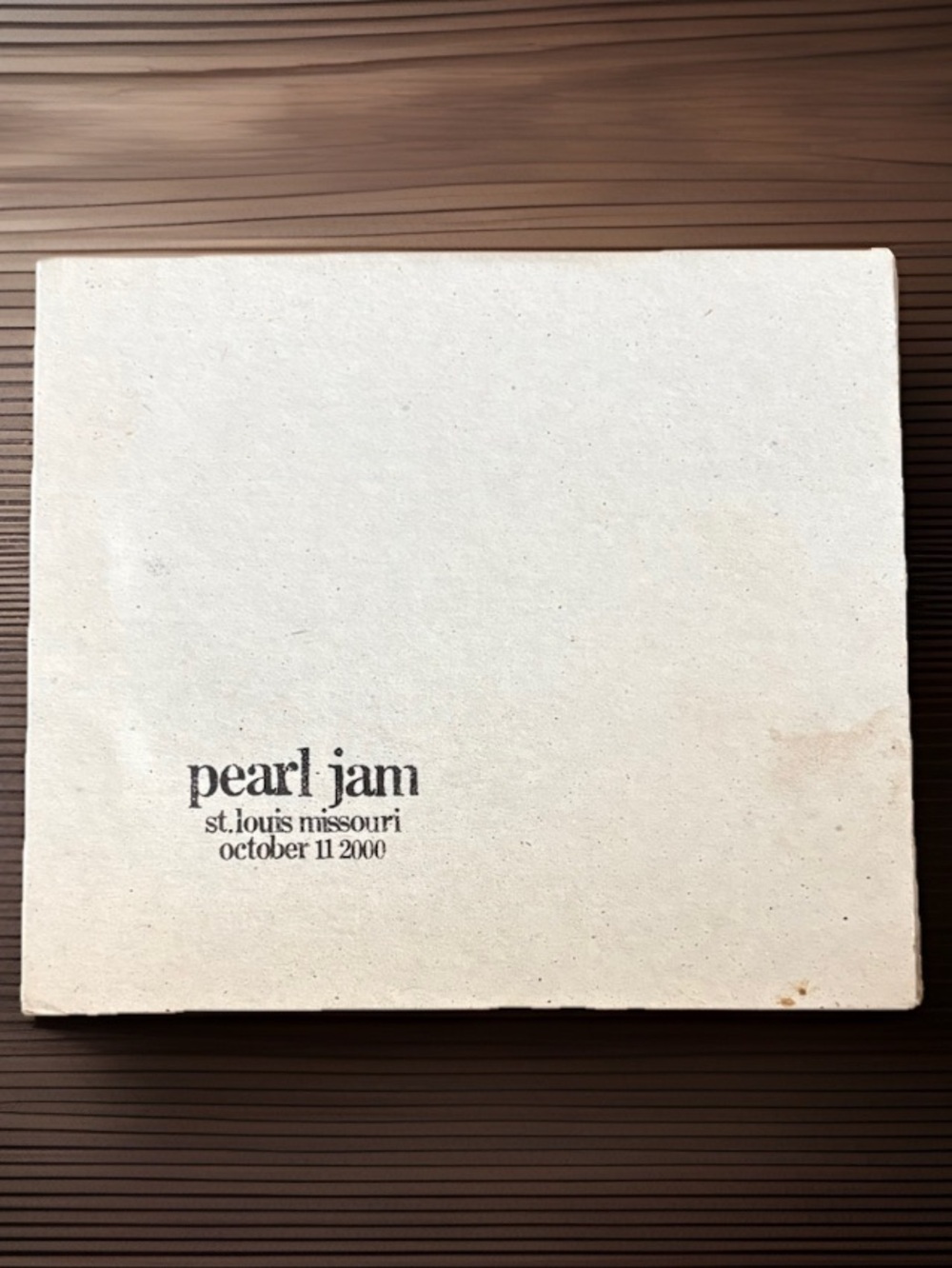 Pearl Jam St. Louis Missouri October 11 2000 CD Album Rock